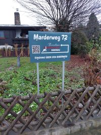 Schild Marderweg